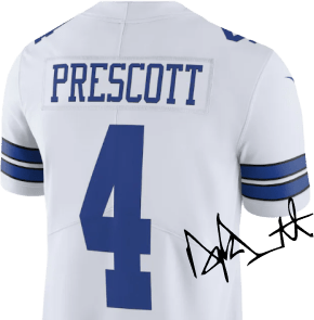 Sign up with your email address above and you’ll be entered for a chance to win a signed jersey by Dallas Cowboys Quarterback Dak Prescott.